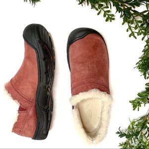Keen Salmon Crested Butte Nubuck Leather Clogs